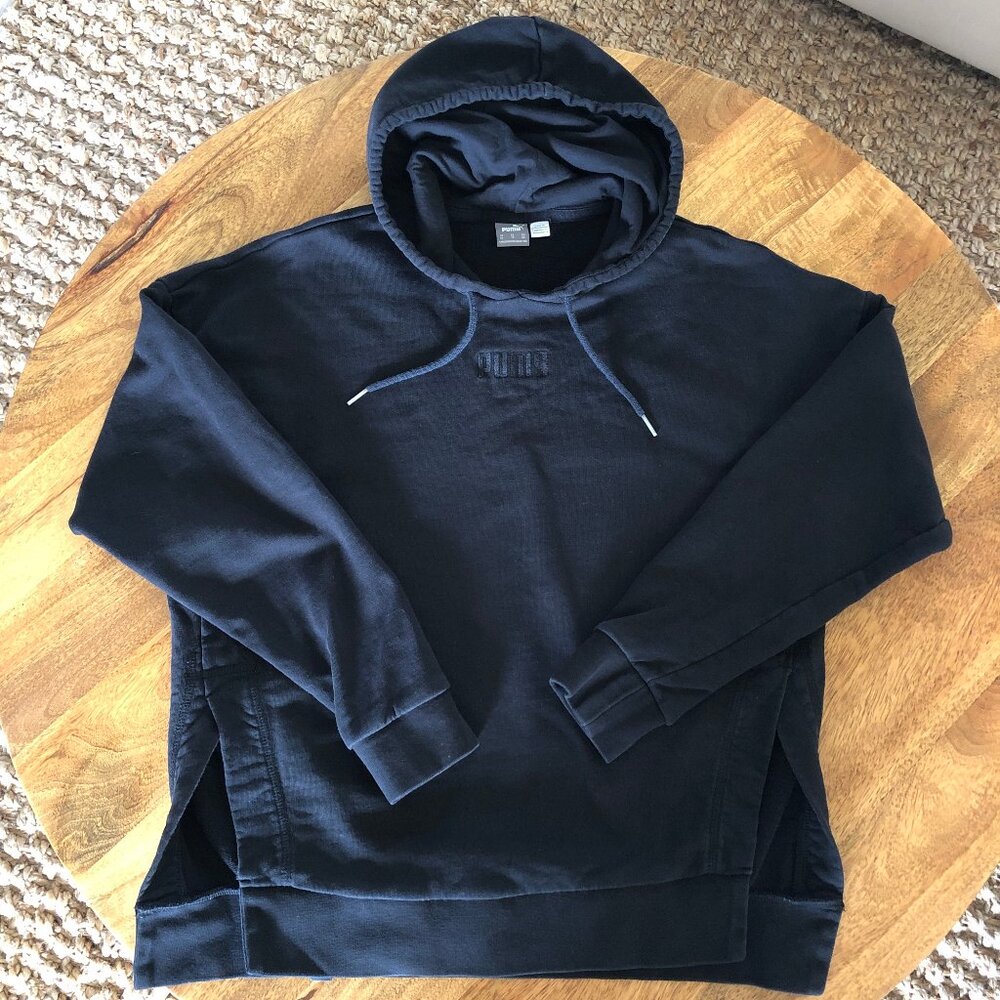 PUMA Black Hooded Sweatshirt, Size XS